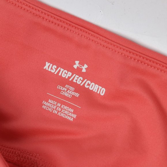Under Armour Fitted Meridian Leggings Pockets Coral Pink Stretch  Athletic - Picture 6 of 8